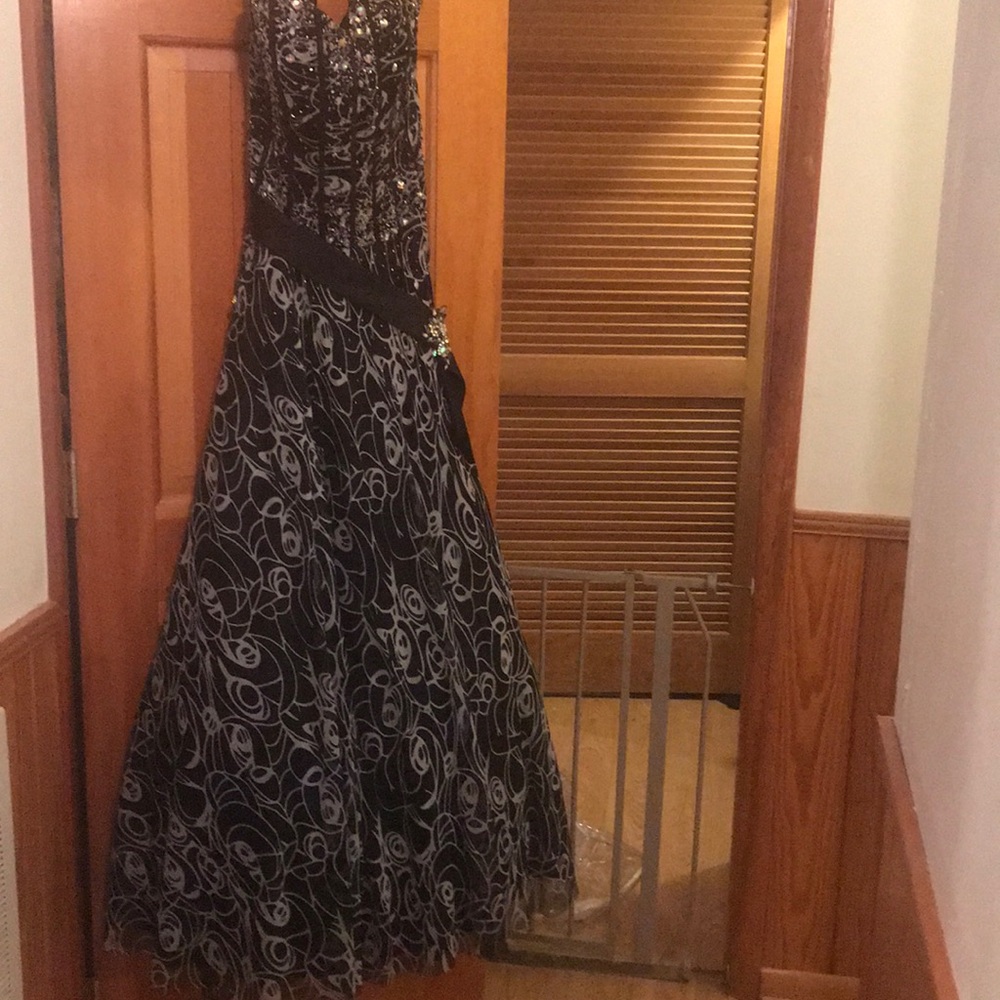 Black and Gray Formal Dress